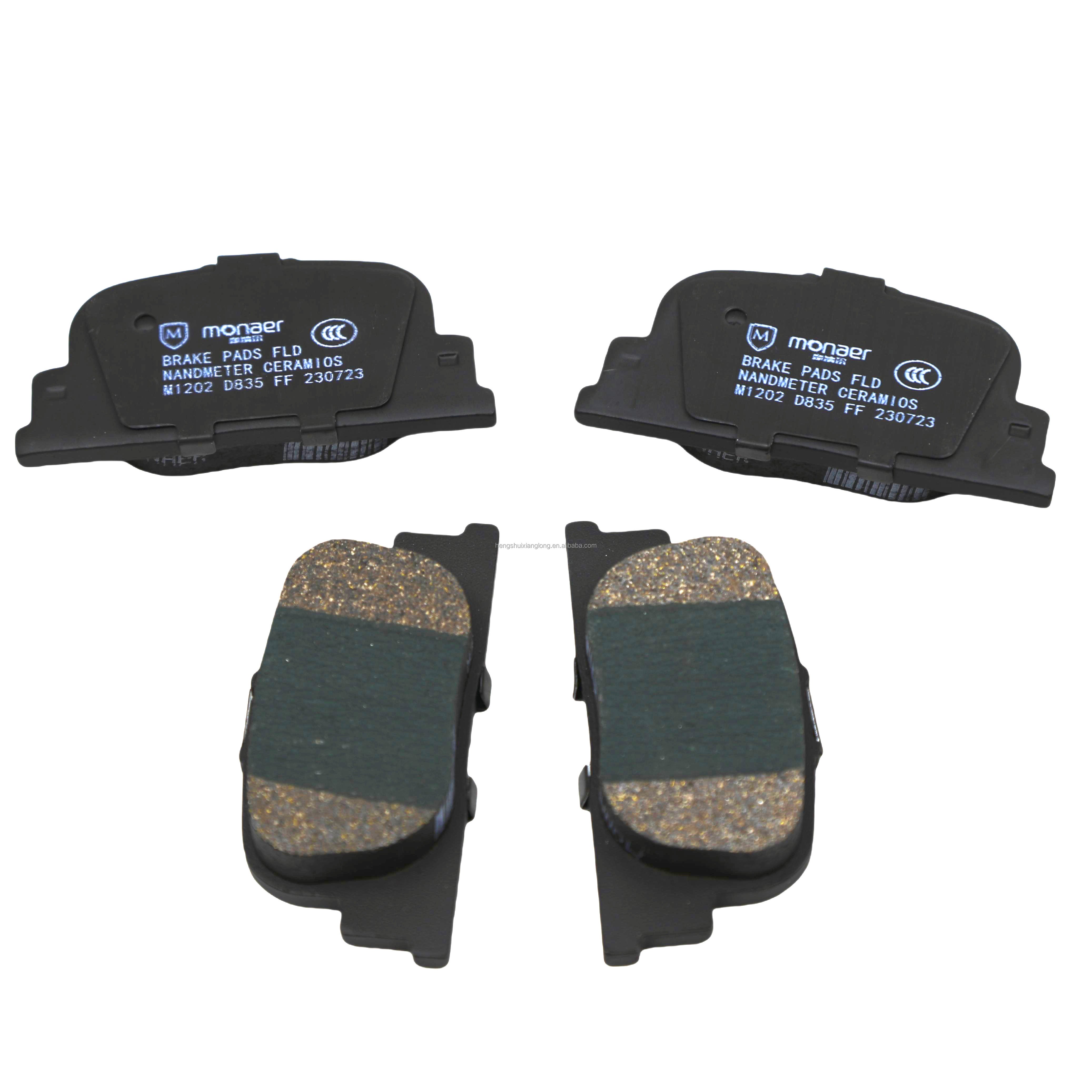 High Quality Wear-resistant Muted Monaer Ceramic Brake Pads D822
