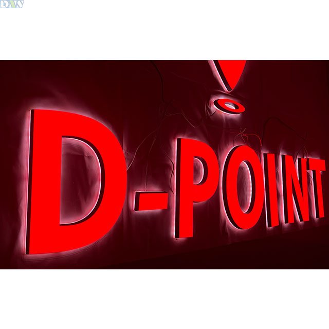 Factory Price 3d Acrylic Sign Letters Wall Decor Red Acrylic Led Letterss for Storefront Sign