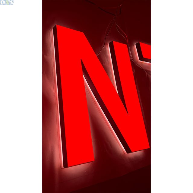 Factory Price 3d Acrylic Sign Letters Wall Decor Red Acrylic Led Letterss for Storefront Sign