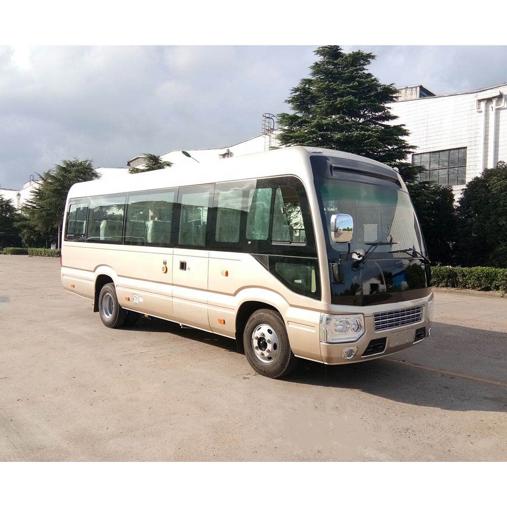 China Brand 30 Seater coaster Bus 7.7m diesel Front Engine Left Hand Drive Bus