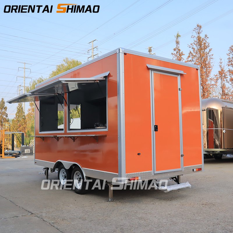 Oriental Shimao China Street Cart Mobile Fast Fully Equipped Restaurant Mini Food Truck Small Food Trailer for Sale