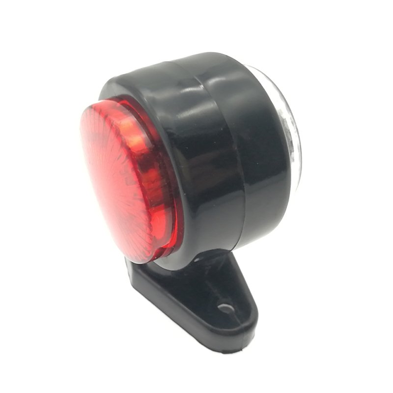 Double Face 2 Inch Round 10 LED Semi Truck Trailer Rubber Arm Marker Lights Clearance Stalk Outline Indicator Lamp