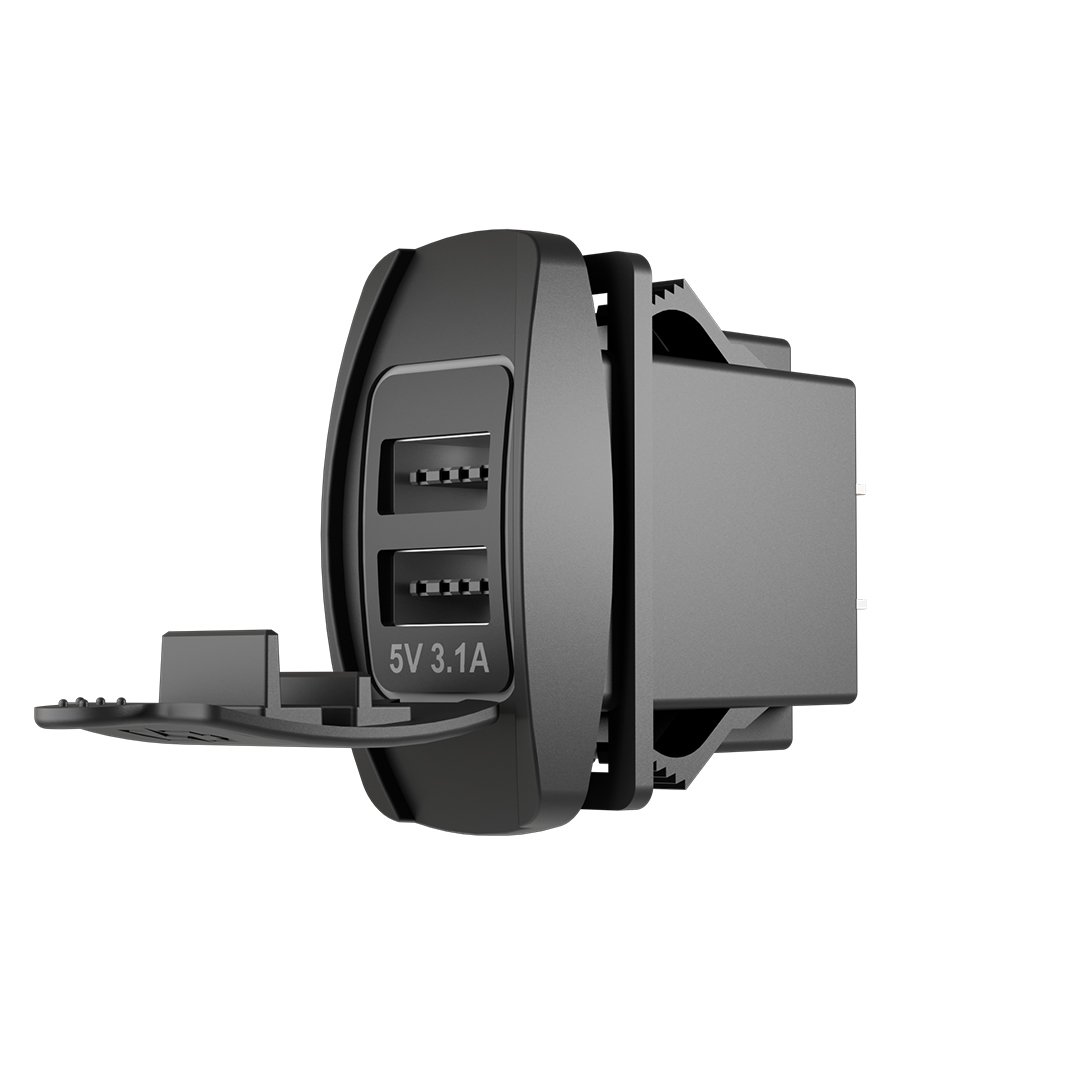 Van Car Accessories 12V-24V Dual Usb Socket Car Dashboard Power-Socket-With-Usb for Boats Port Usb