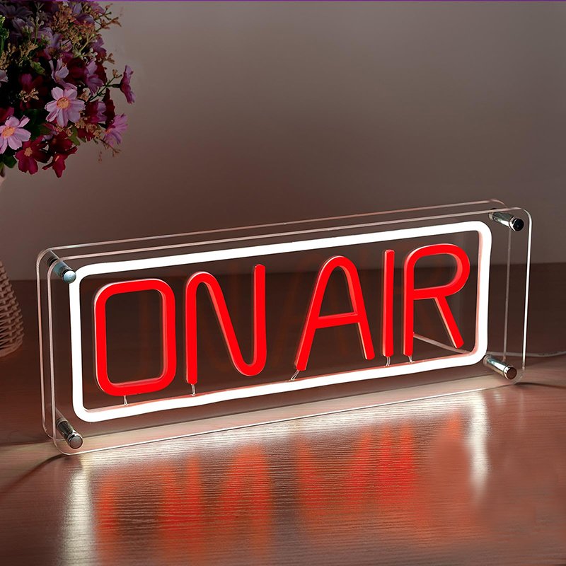 New Style Power Light Acrylic Custom on AIR LED Neon Sign for Recording Streaming & Broadcast Desk Home Office Custom Neon Sign
