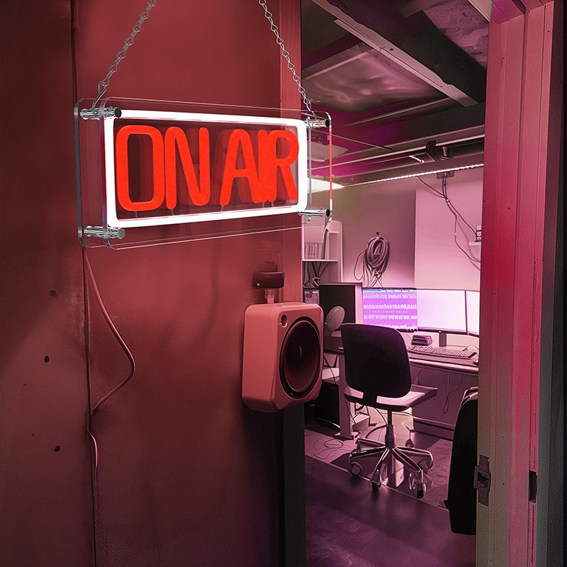 New Style Power Light Acrylic Custom on AIR LED Neon Sign for Recording Streaming & Broadcast Desk Home Office Custom Neon Sign