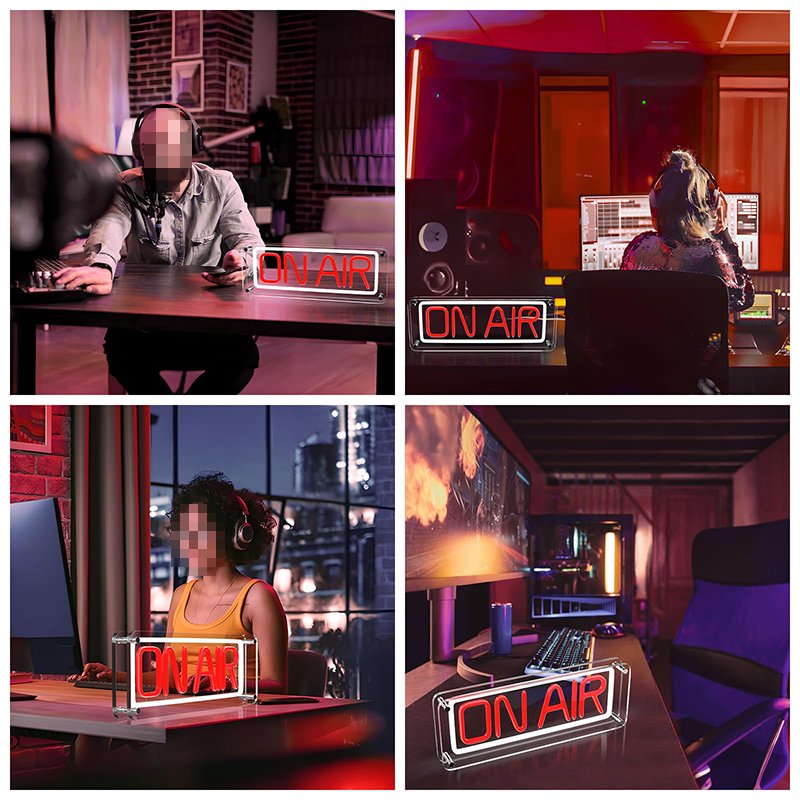 New Style Power Light Acrylic Custom on AIR LED Neon Sign for Recording Streaming & Broadcast Desk Home Office Custom Neon Sign