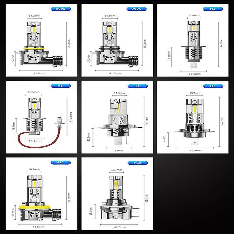 1 Set SUKIOTO H1 H3 LED Fog Lights H4 H11 LED Headlight Bulbs 9005 9006 Canbus H7 LED CSP Chip Automotive Wireless LED Fog Lamp