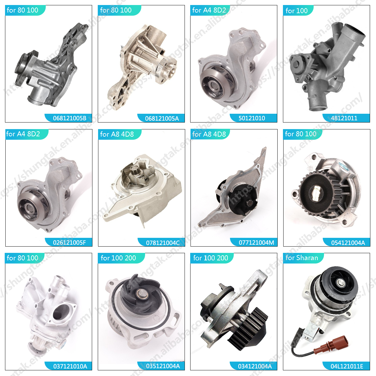 Car Engine Coolant Water Pump for VW Beetle Caddy CC Eos Golf Jetta Passat Scirocco Sharan Audi A3 A4 A5 A6 OE 5N0965561A