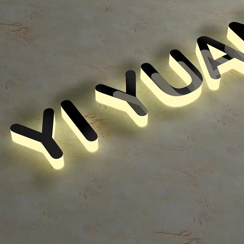 Luxury 3D Logo Outdoor Led Letter Sign Led Backlit Brand Signage Custom Metal Channel Letter for Company Store Decor