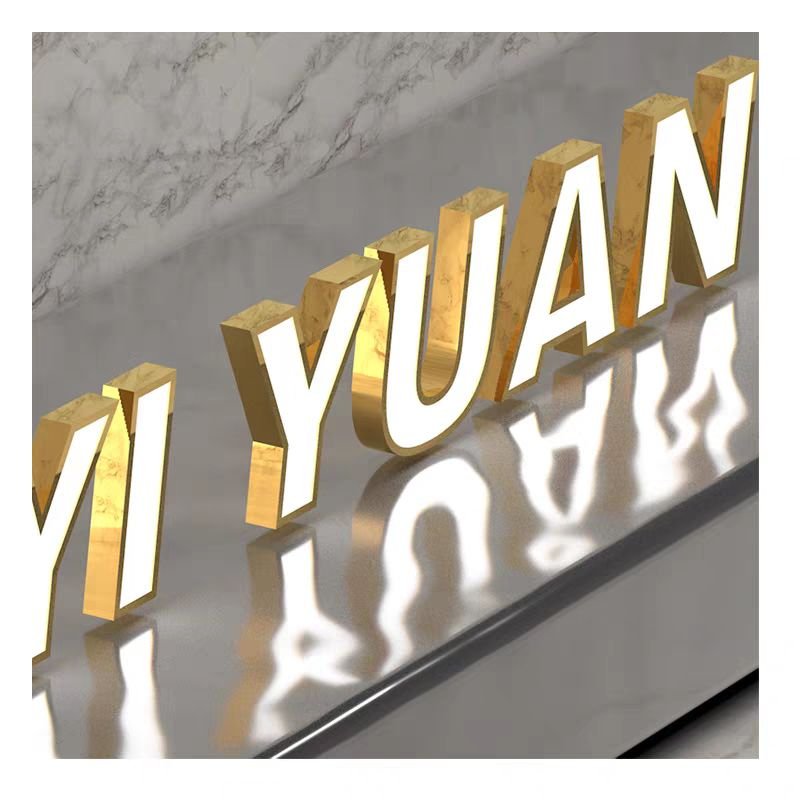 Luxury 3D Logo Outdoor Led Letter Sign Led Backlit Brand Signage Custom Metal Channel Letter for Company Store Decor