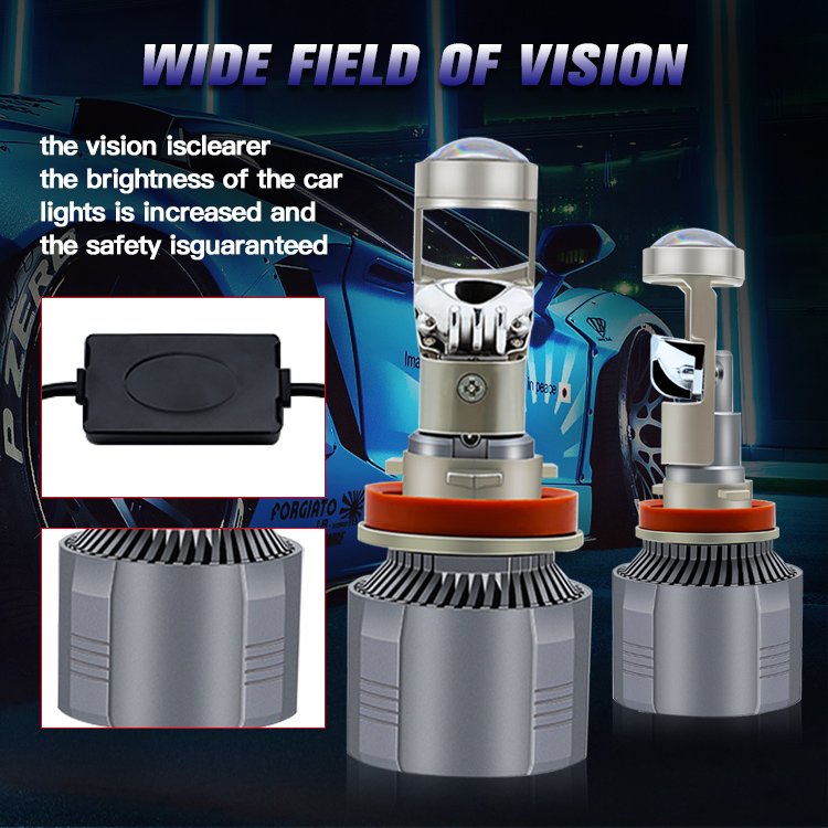 Y6 Y6D Y8 Y9 A80 Led Projector Light for Car Focos Faros 9005 9006 H7 H11 H4 Car Led Projector Lens Hon-da civic Led Headlights