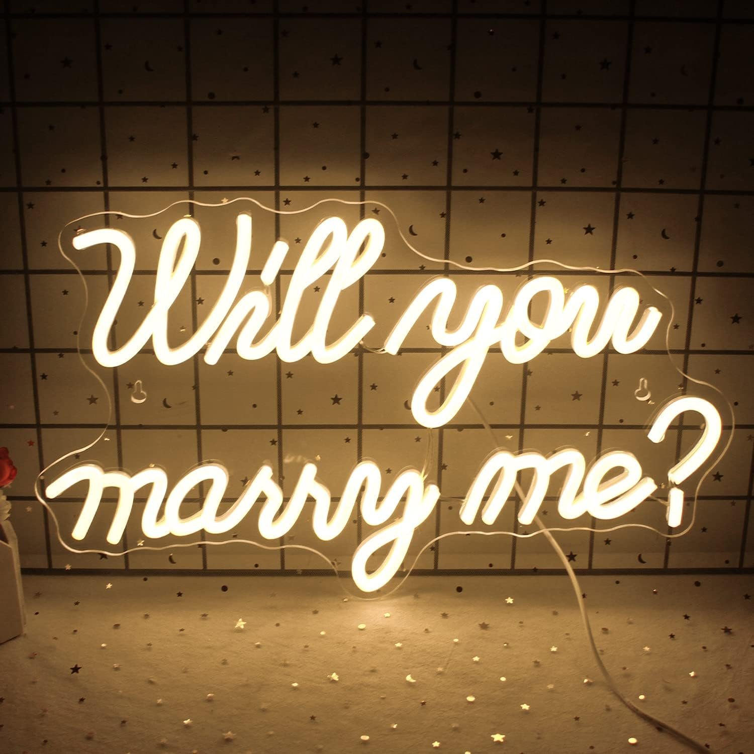Will You Marry Me Custom LED Neon Sign Acrylic Fast Shipping Wedding Decoration Home Decor Neon Sign