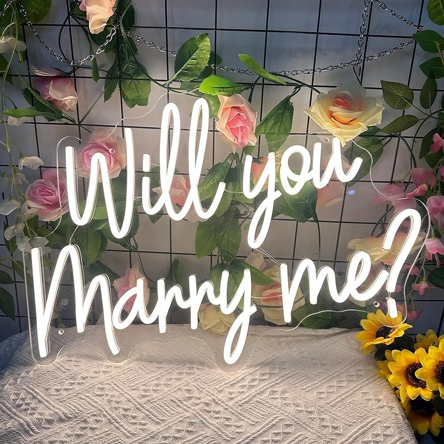Will You Marry Me Custom LED Neon Sign Acrylic Fast Shipping Wedding Decoration Home Decor Neon Sign