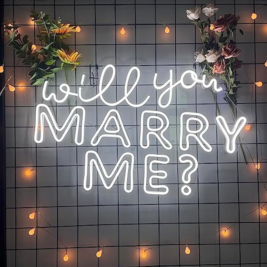 Will You Marry Me Custom LED Neon Sign Acrylic Fast Shipping Wedding Decoration Home Decor Neon Sign