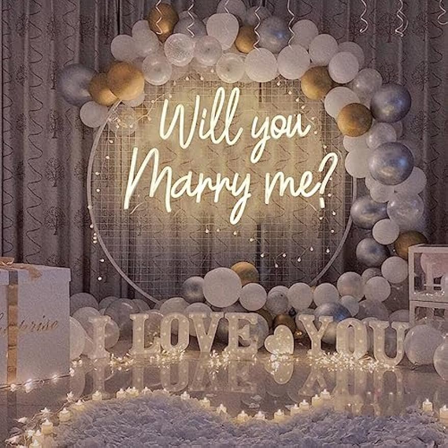 Will You Marry Me Custom LED Neon Sign Acrylic Fast Shipping Wedding Decoration Home Decor Neon Sign