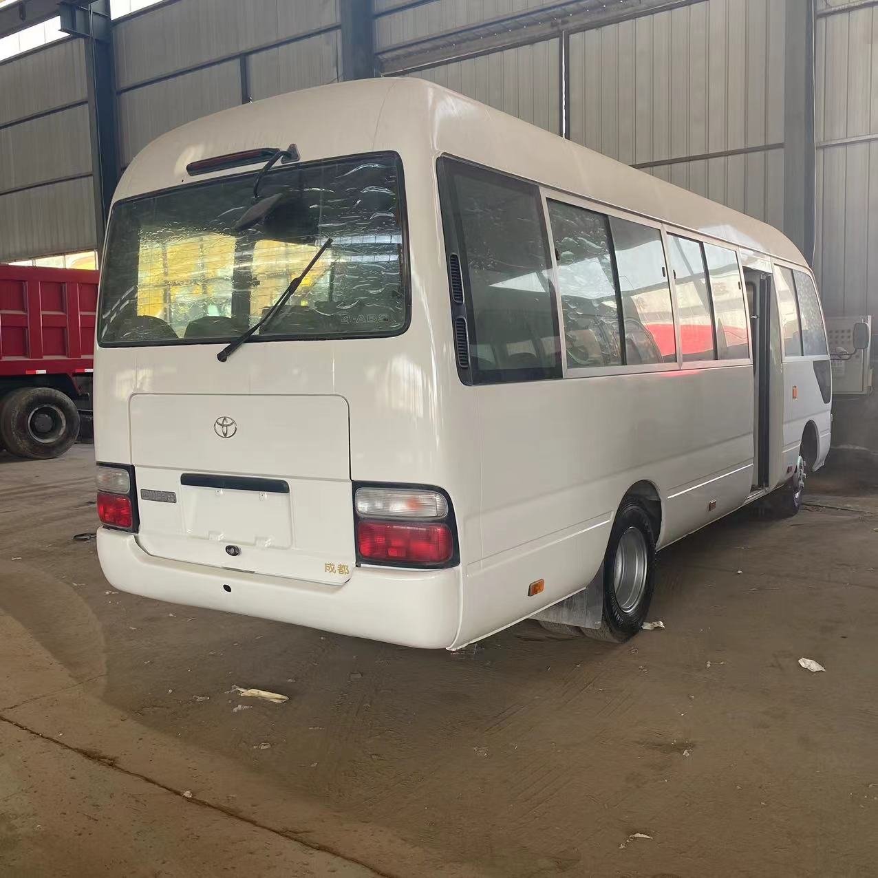USED 30-seat diesel Engine Coaster Mini Bus Exported to Africa