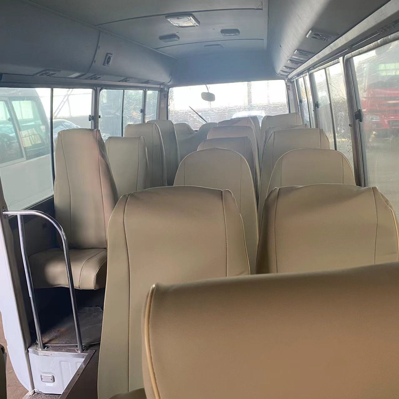 USED 30-seat diesel Engine Coaster Mini Bus Exported to Africa