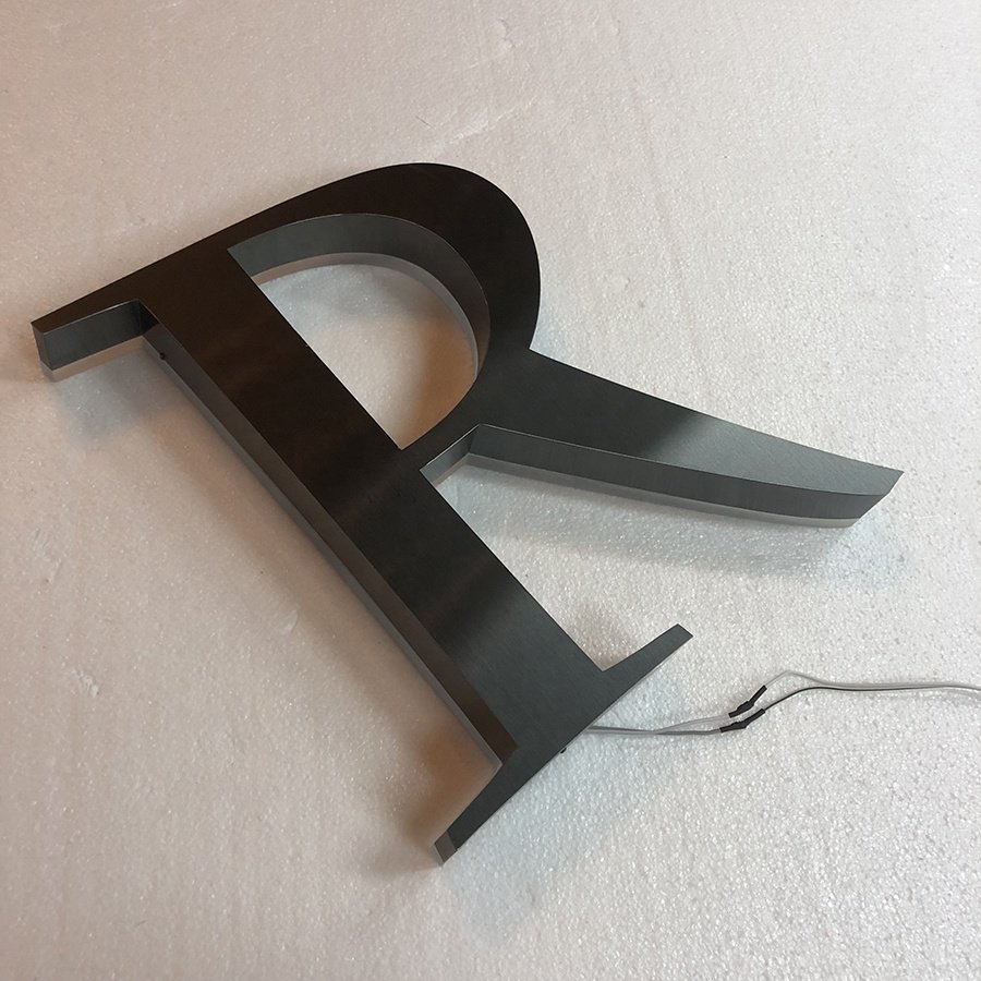 Black Metal Letters 3D Chrome Letters Lighted Alphabet Metal Letter Sign