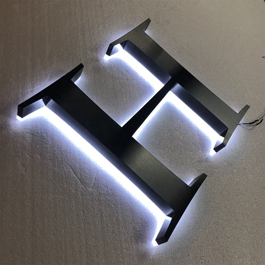 Black Metal Letters 3D Chrome Letters Lighted Alphabet Metal Letter Sign