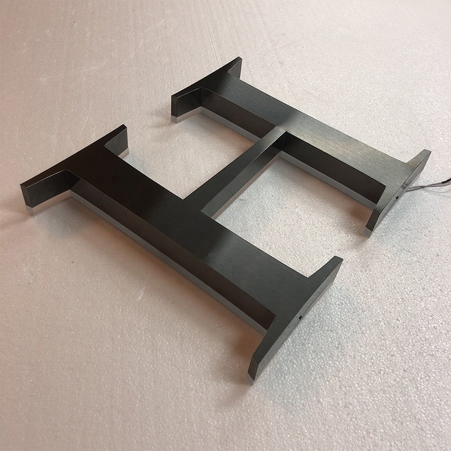 Black Metal Letters 3D Chrome Letters Lighted Alphabet Metal Letter Sign