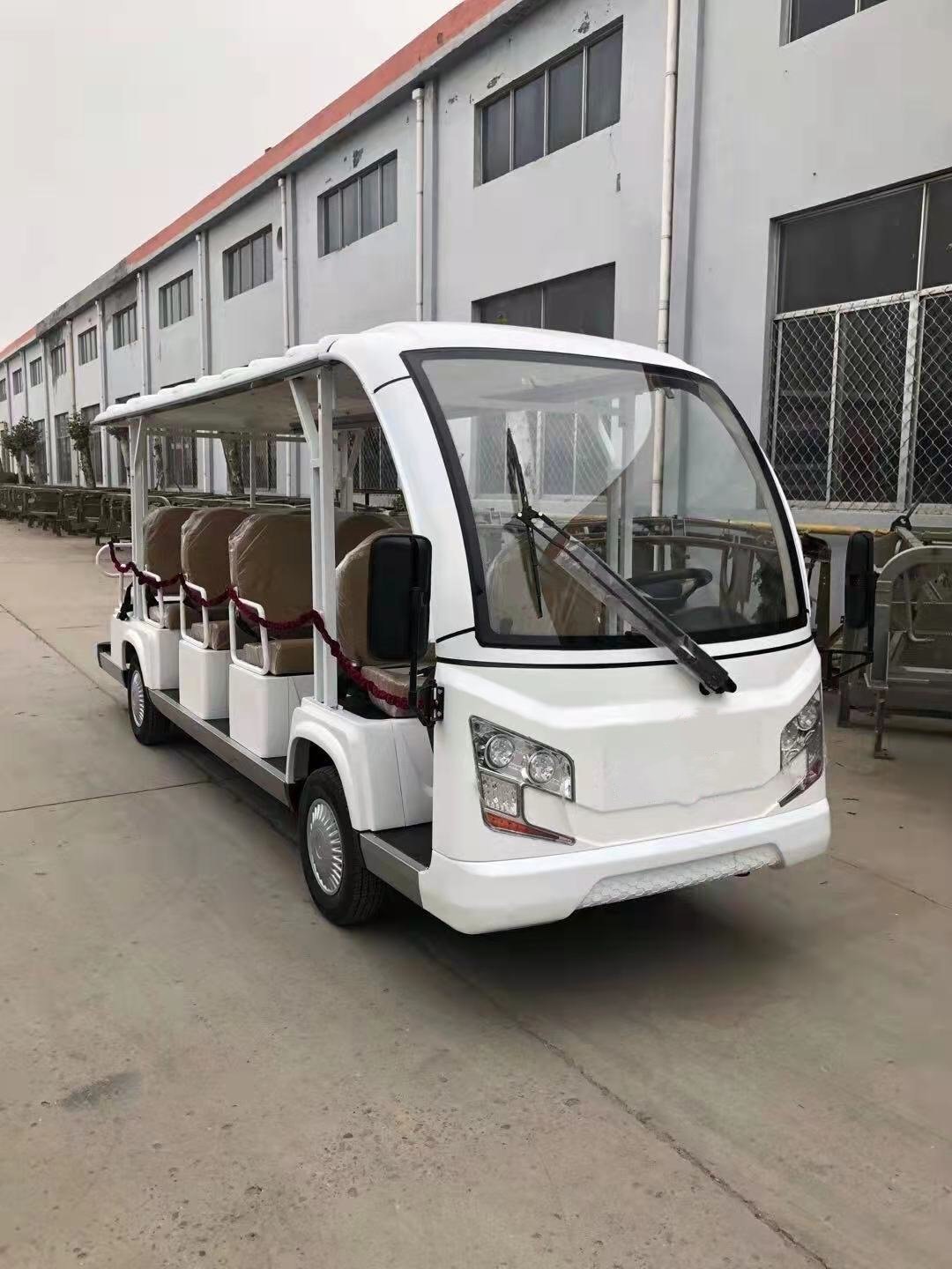 Sharefer Whole Sale 14 Seaters Passenger Electric Sightseeing Buggy Bus Sightseeing Car Color Option Electric Golf Cart on Sale