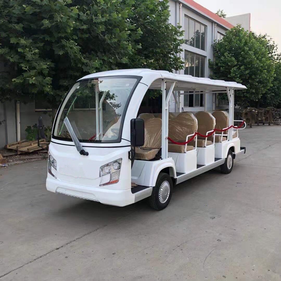Sharefer Whole Sale 14 Seaters Passenger Electric Sightseeing Buggy Bus Sightseeing Car Color Option Electric Golf Cart on Sale