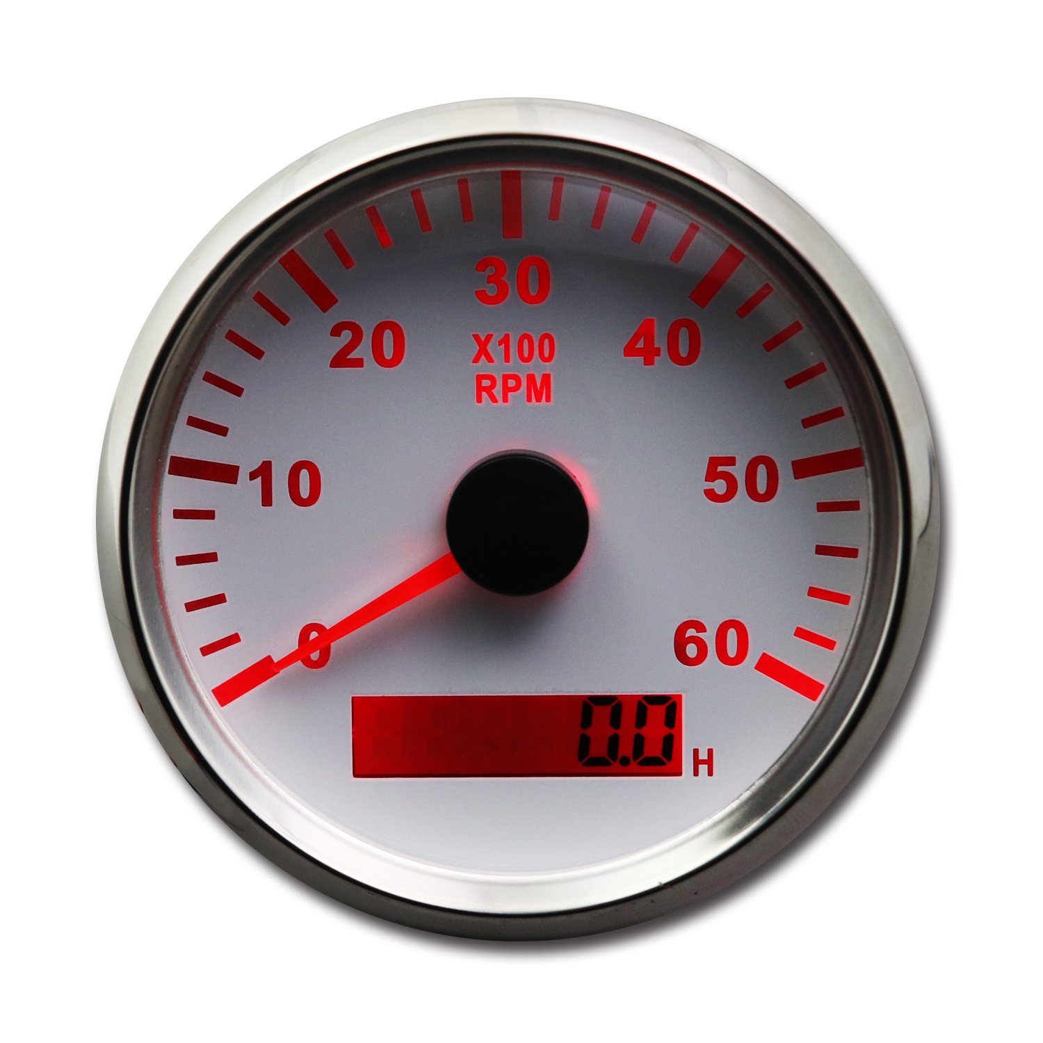 85mm 100% Waterproof White and Amber LED Engine Rpm Tachometer