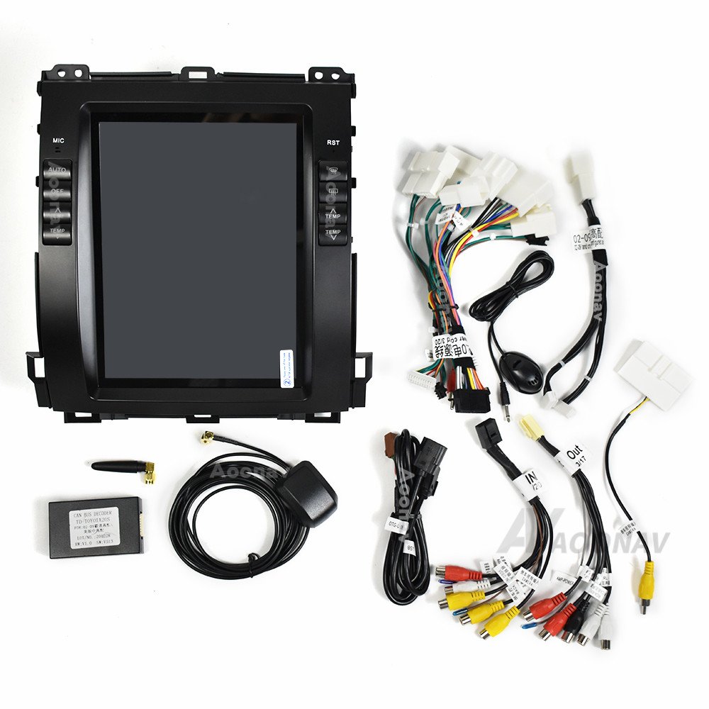Car HD tesla Vertical Screen GPS Video Audio for Toyota Land Cruiser Prado 120 2002-2009 for Lexus GX470 Radio Mltimedia Player