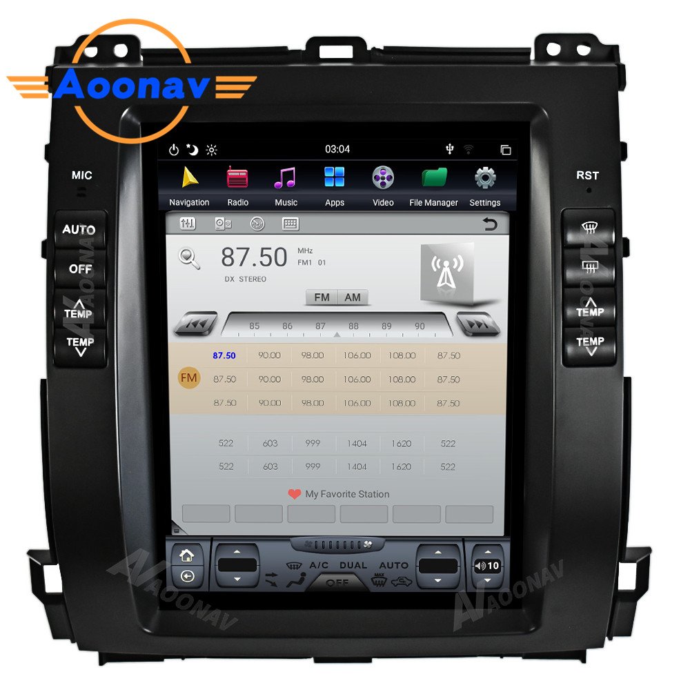 Car HD tesla Vertical Screen GPS Video Audio for Toyota Land Cruiser Prado 120 2002-2009 for Lexus GX470 Radio Mltimedia Player