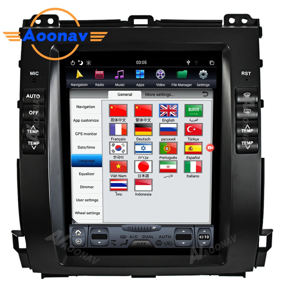 Car HD tesla Vertical Screen GPS Video Audio for Toyota Land Cruiser Prado 120 2002-2009 for Lexus GX470 Radio Mltimedia Player