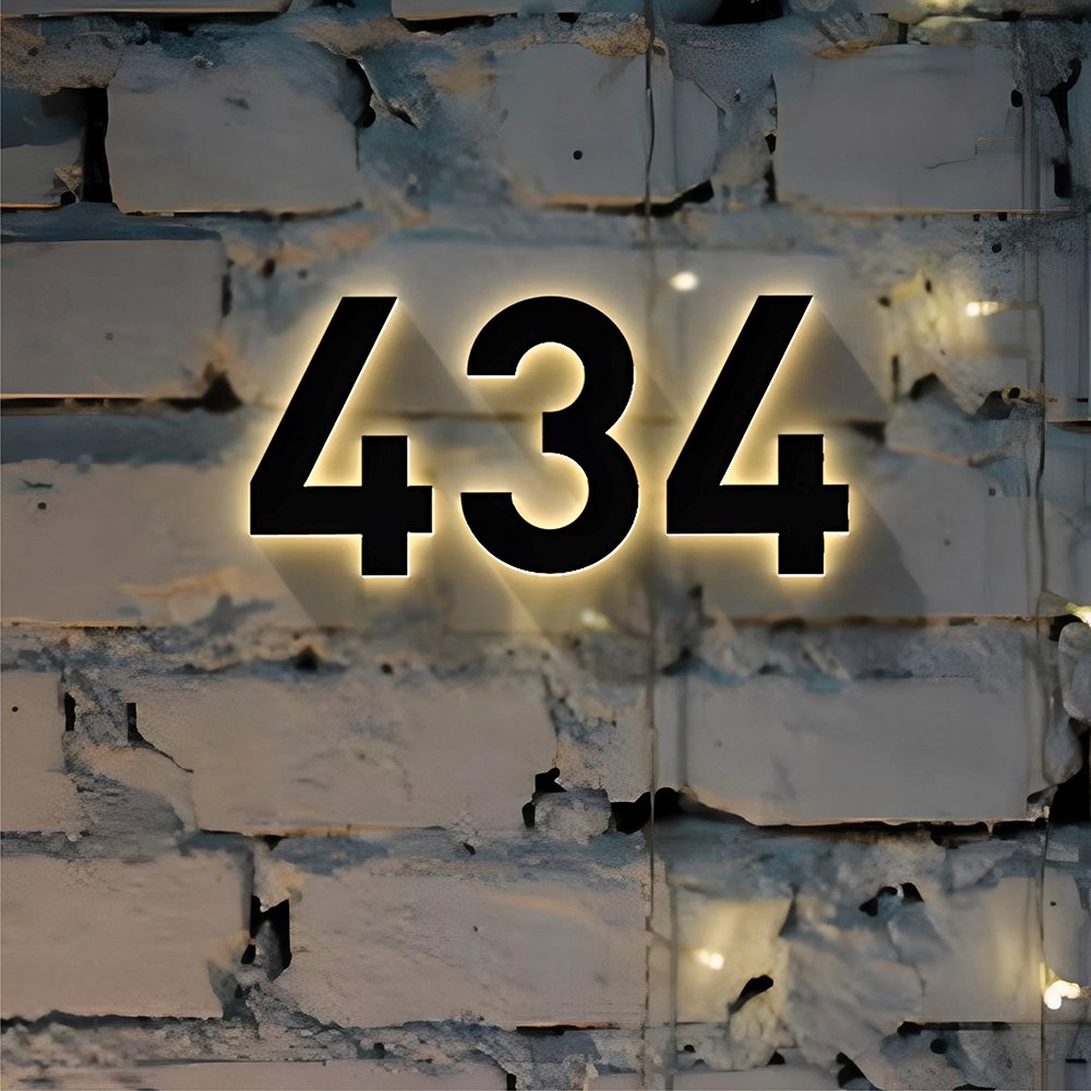 House Number Led Signboard Lighted Sign for Company logo 3d Illuminates Led Front Lit Channel Letters Light