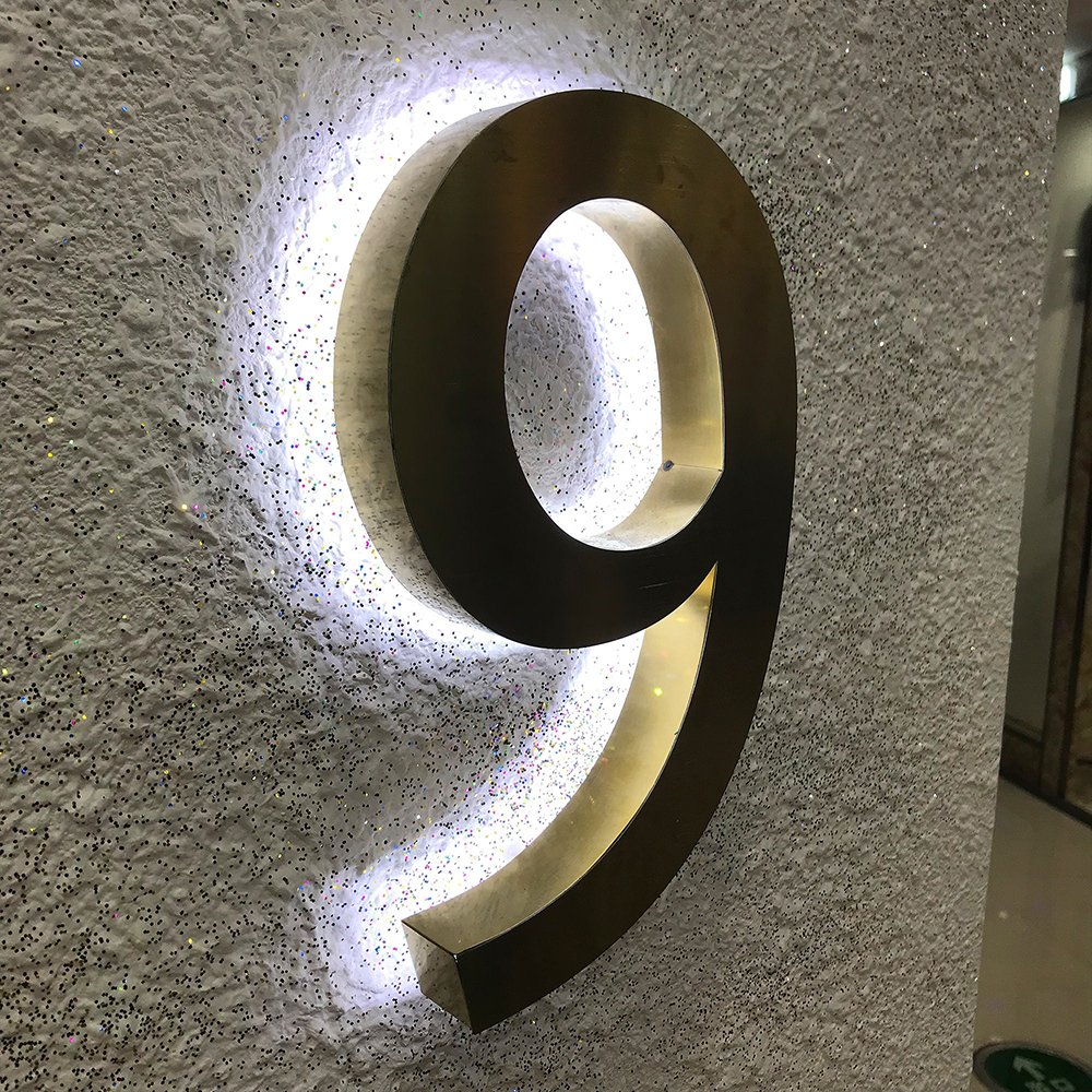 House Number Led Signboard Lighted Sign for Company logo 3d Illuminates Led Front Lit Channel Letters Light