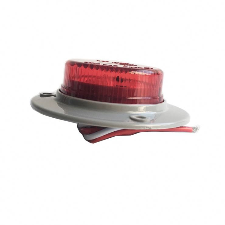 Manufacturer Wholesale 2 Inch Luces Para Camiones Round Led Lamp 3LED 2" Red Amber Round Trailer Truck Side Marker Light