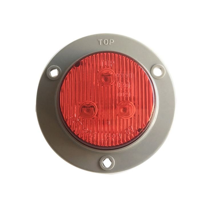 Manufacturer Wholesale 2 Inch Luces Para Camiones Round Led Lamp 3LED 2" Red Amber Round Trailer Truck Side Marker Light