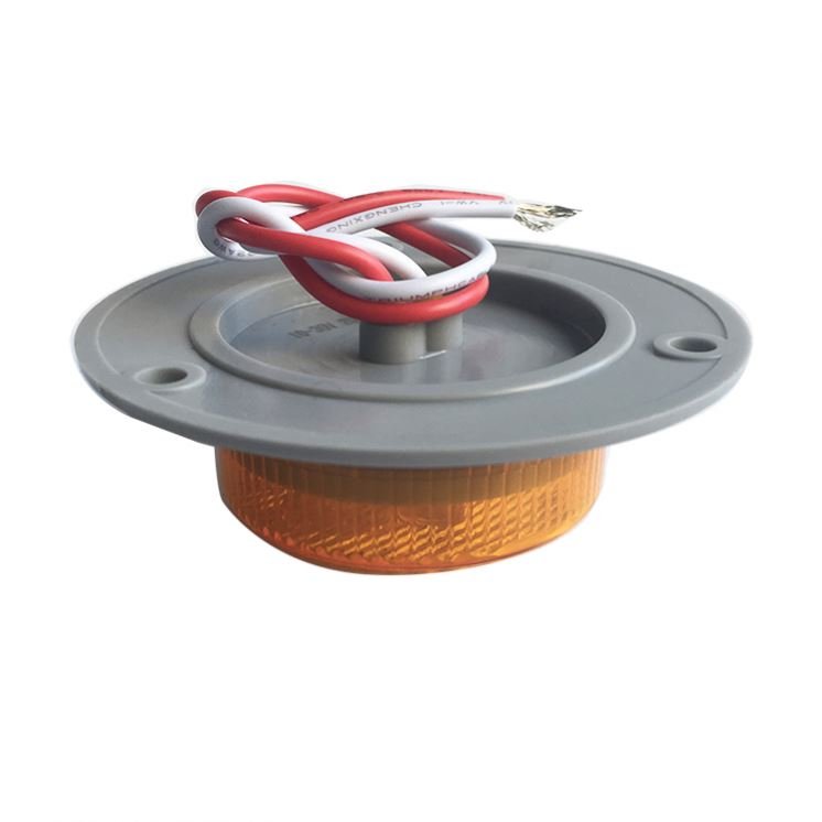 Manufacturer Wholesale 2 Inch Luces Para Camiones Round Led Lamp 3LED 2" Red Amber Round Trailer Truck Side Marker Light
