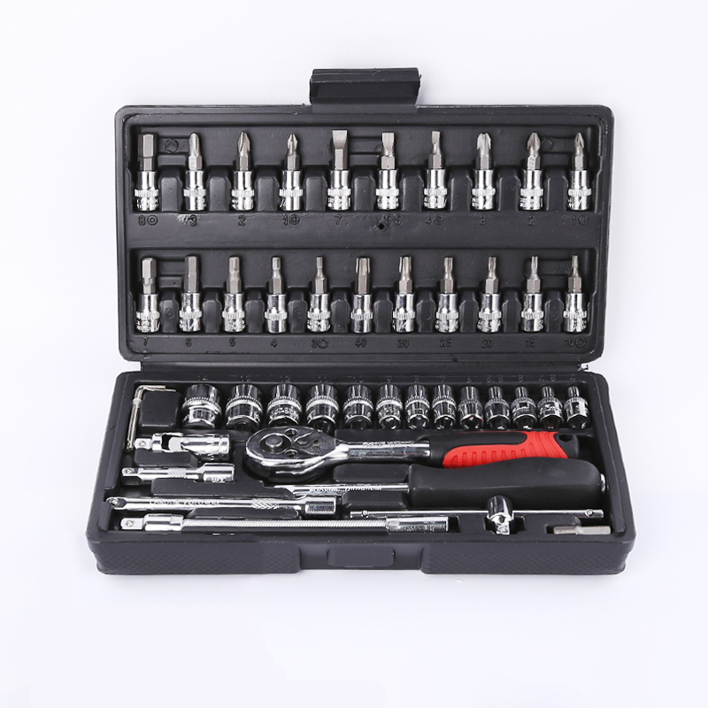 Hot Sale Professional Combination Set Auto Repair Tools Ratchet Keys Chrome Vanadium Socket Wrench Set