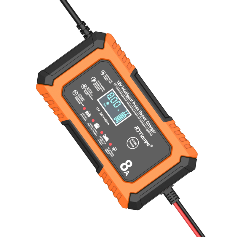 Latest trending products 12V 8A battery charger 12 volt Car/Motorcycle battery charger Compatible with LiFePO4