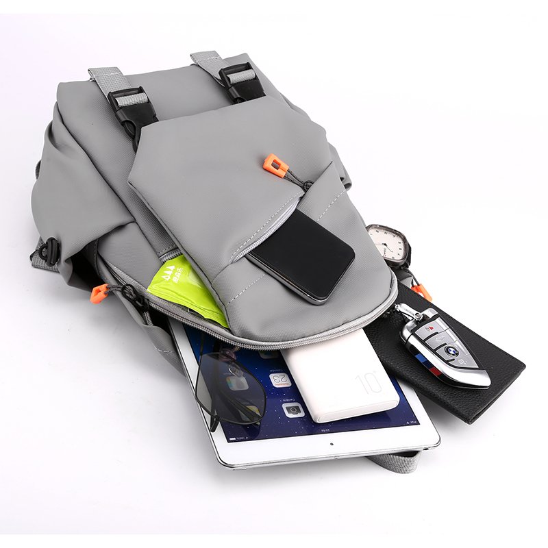 Wholesale new motorcycle anti-theft chest bag Men's waterproof sling crossbody bag with headphone hole riding bag