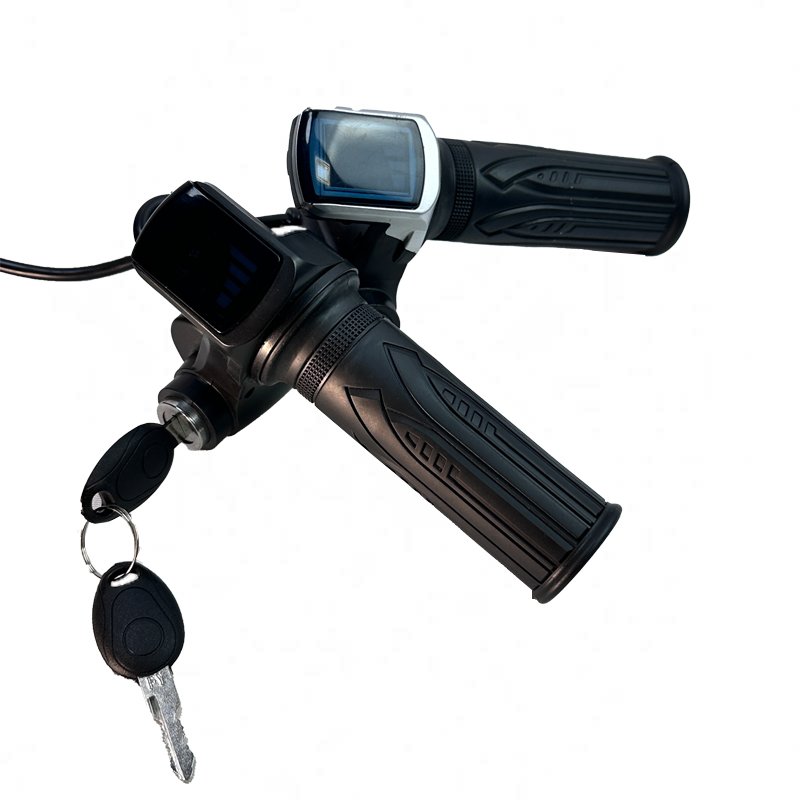2024 Hot sale Electric Scooter ebike Display Screen Twist Throttle Handlebar Set Meter Throttle With Battery Indicator 36v 48v