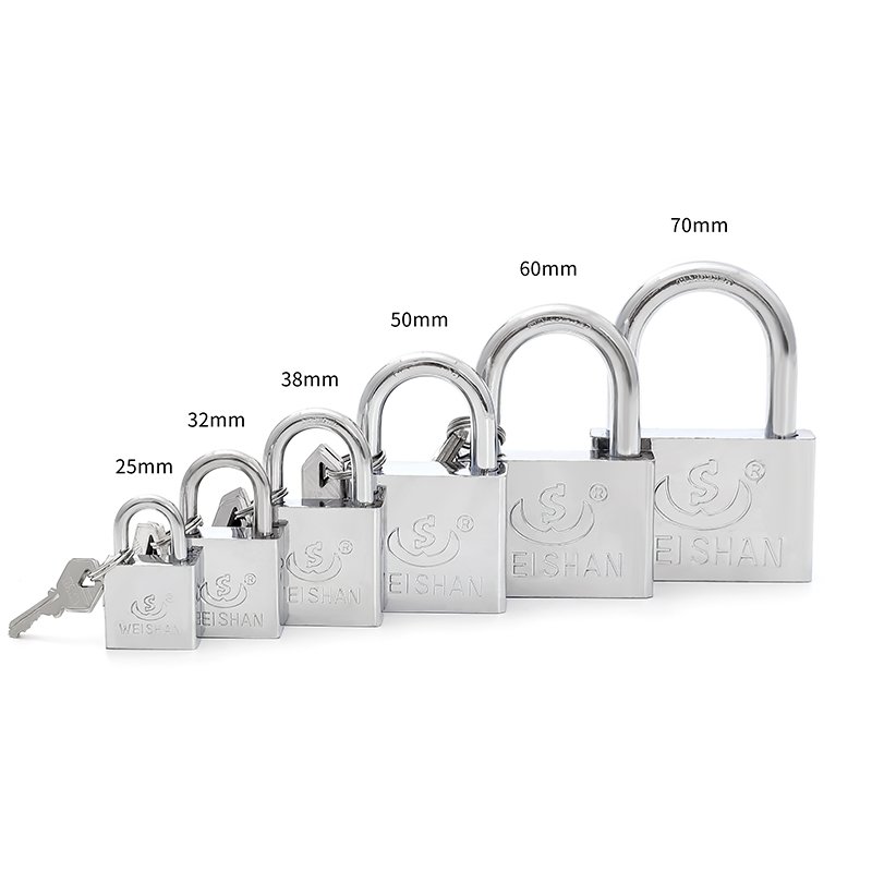 Factory wholesale cheap luggage home iron door anti-theft 25mm electroplated square lock