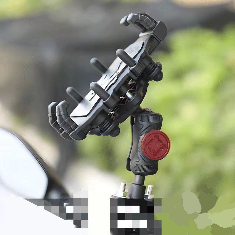 Luxury silicone anti slip phone holder bicycle mobile racing bracket motorcycle steering handlebar navigation stand