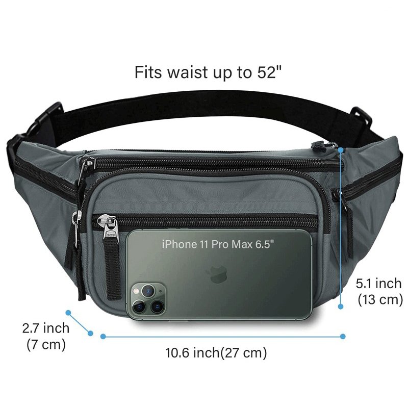 Adjustable Strap Belt Waist bag pocket Multiple Waist bag high quality Running Cycling Traveling Dog Walking Workout Storage