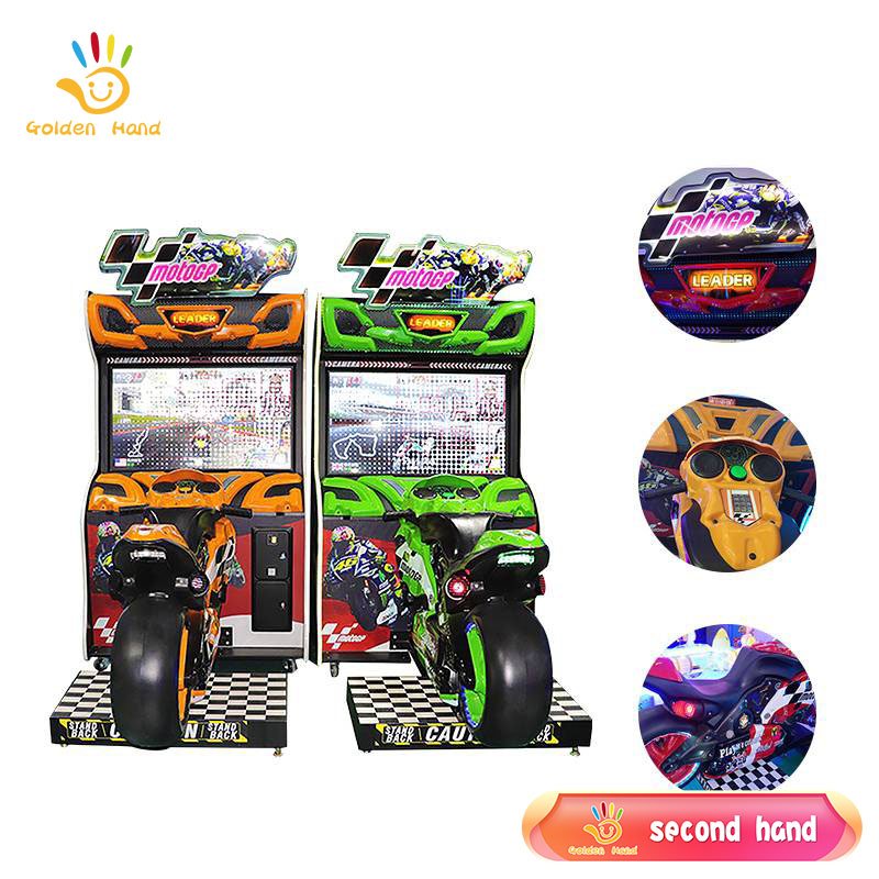Coin Operated GP Moto Bike Full Motion Motorcycle Car Racing Game Machine Second Hand
