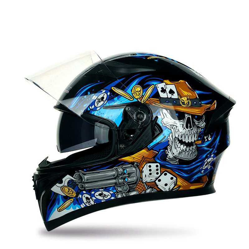 DOT Standard Safety ABS Motorcycle Helmet Full Face Helmet Casco Para Moto Make Anti-fog Double Lens Helmet Motorcycle