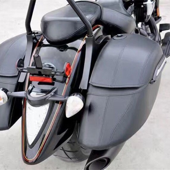 Universal Motorcycle Side Hard Luggage Saddlebags for Honda VTX Yamaha DS XVX Suzuki VL Kawasaki VN
