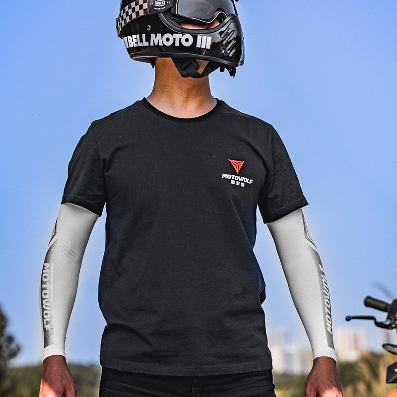 MOTOWOLF summer breathable and moisture wicking arm sleeves for motorcycle riding