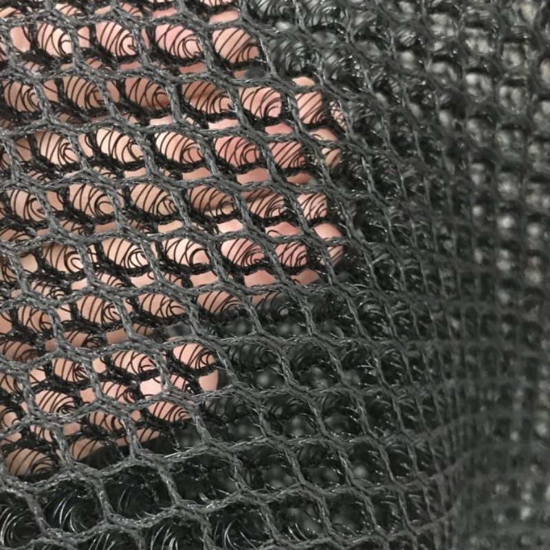 High quality black breathable air mesh 100% polyester 3d big hole mesh fabric for motorcycle seat cushion cover