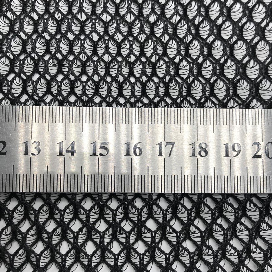 High quality black breathable air mesh 100% polyester 3d big hole mesh fabric for motorcycle seat cushion cover