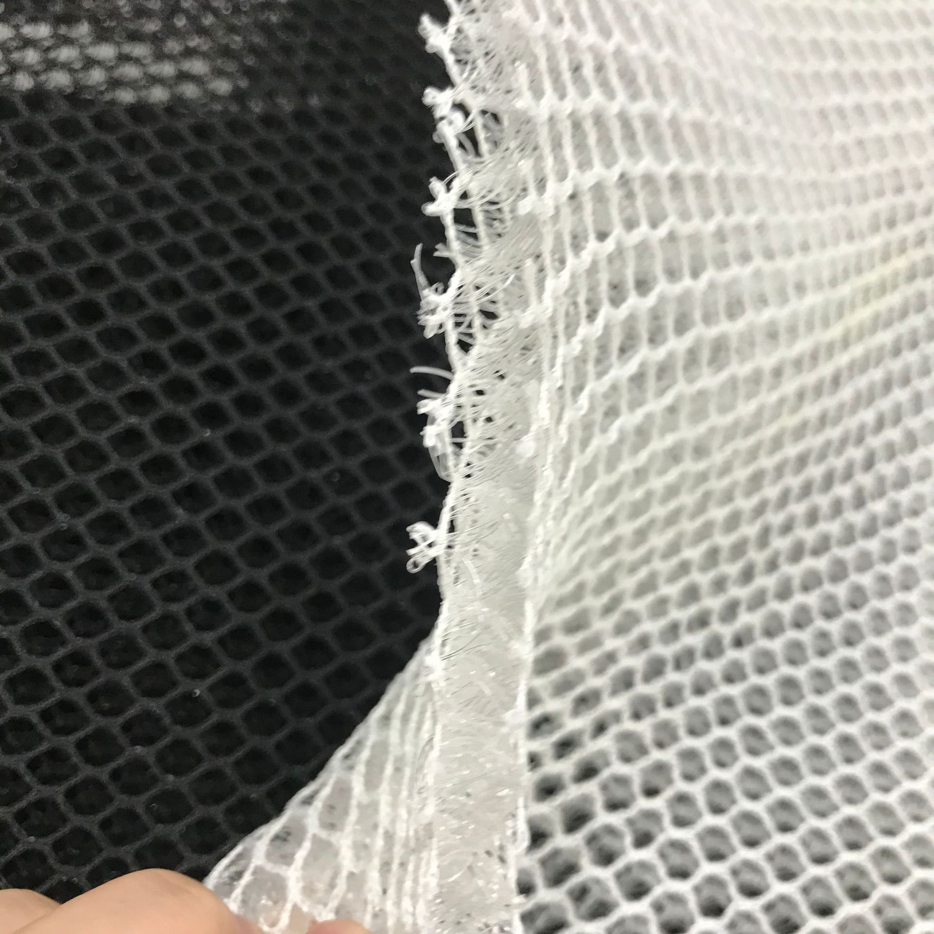 High quality black breathable air mesh 100% polyester 3d big hole mesh fabric for motorcycle seat cushion cover