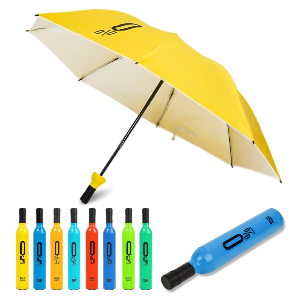Custom Mini Kids Parasol Transparent Bottle Rain Umbrella Small Motorcycle Pocket bottle Umbrella Sun shade With logo